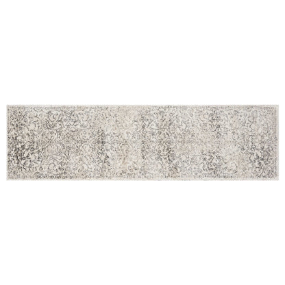 8' Runner Ivory Floral Runner Rug