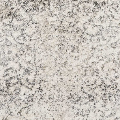 3' X 5' Ivory And Brown Floral Medallion Distressed Area Rug