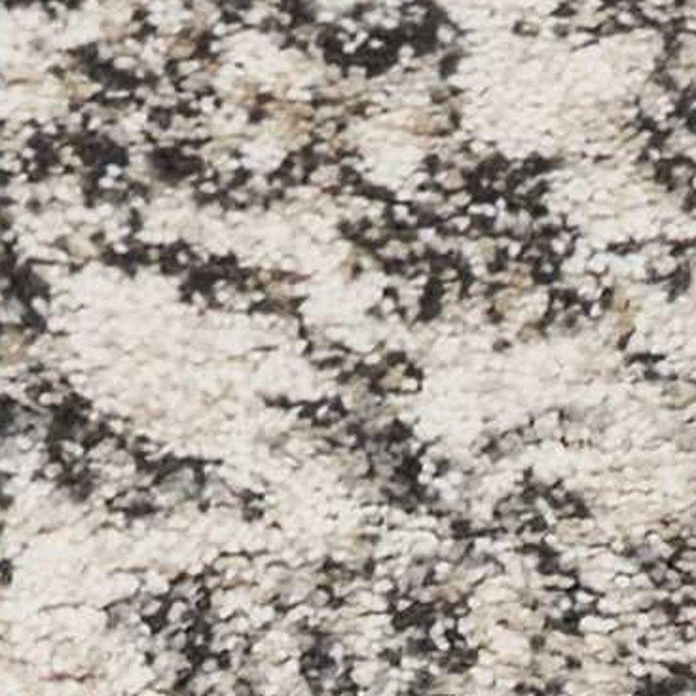 3' X 5' Ivory And Brown Floral Medallion Distressed Area Rug