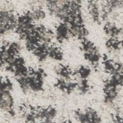 8' Ivory And Brown Floral Medallion Runner Rug