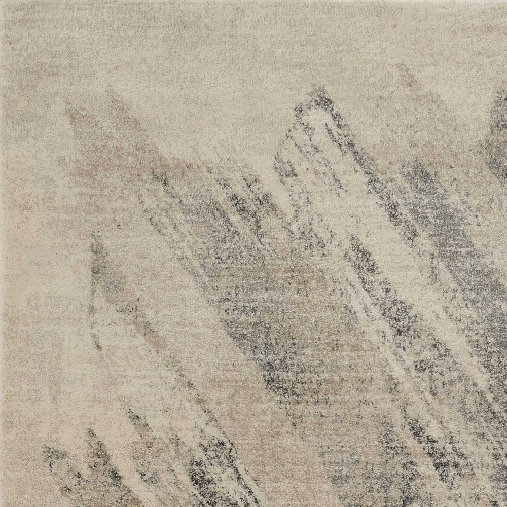 3' X 5' Gray And Ivory Abstract Distressed Area Rug