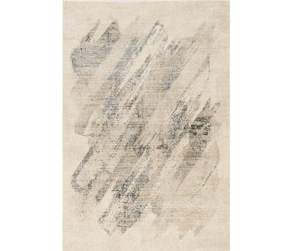 3' X 5' Gray And Ivory Abstract Distressed Area Rug