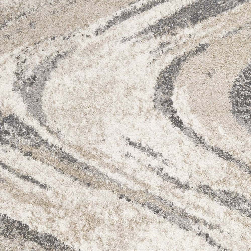 3' X 5' Gray And Tan Abstract Area Rug