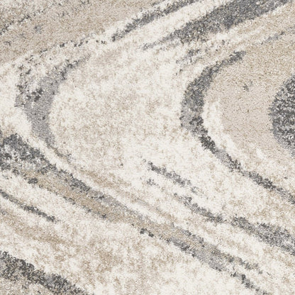 3' X 5' Gray And Tan Abstract Area Rug