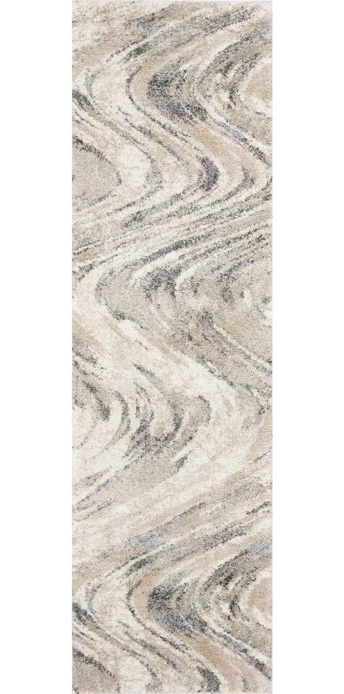 3' X 5' Gray And Tan Abstract Area Rug