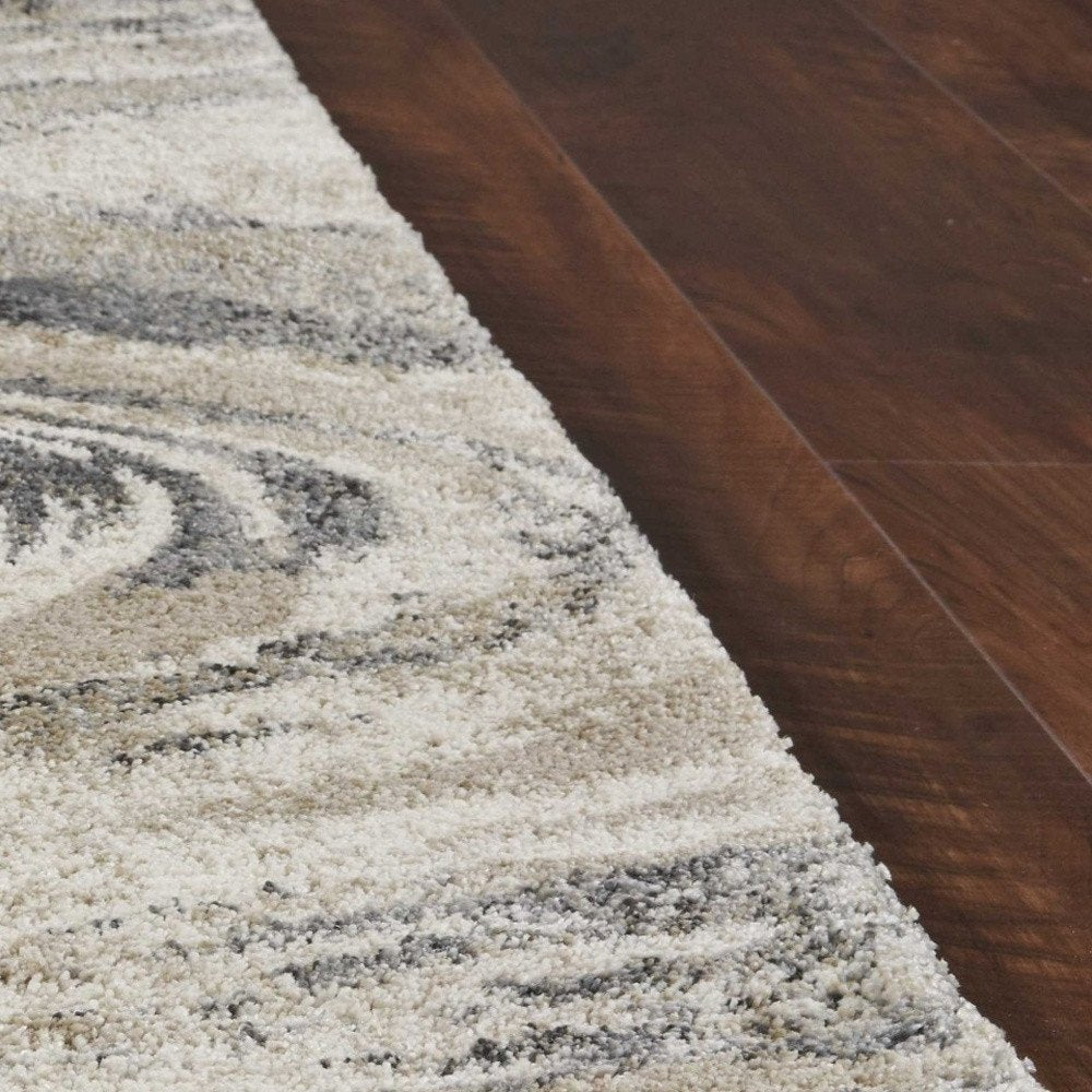 3' X 5' Gray And Tan Abstract Area Rug
