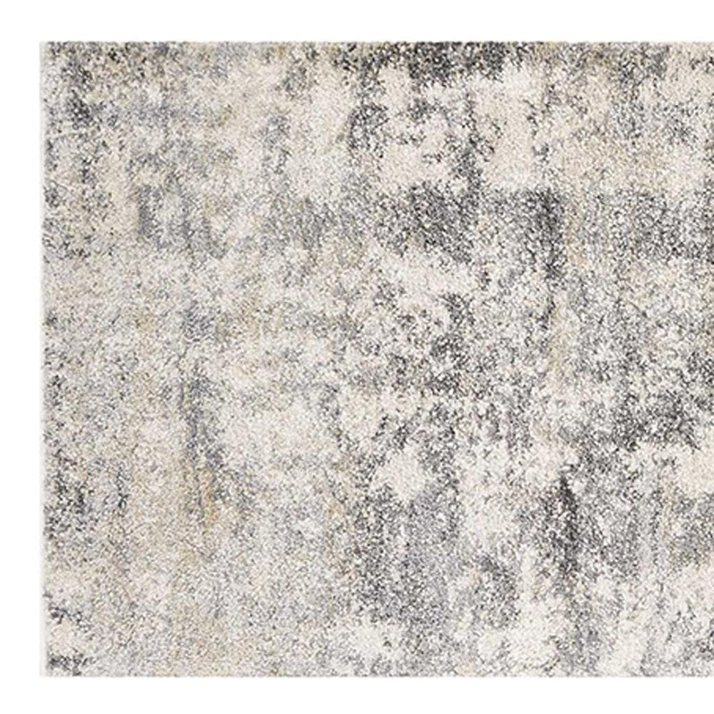 3' X 5' Gray And Tan Abstract Area Rug