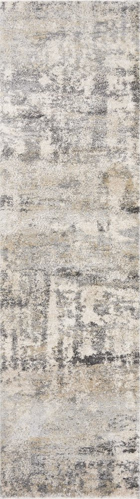 3' X 5' Gray And Tan Abstract Area Rug