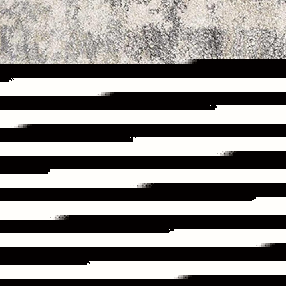 7' Gray And Tan Abstract Runner Rug