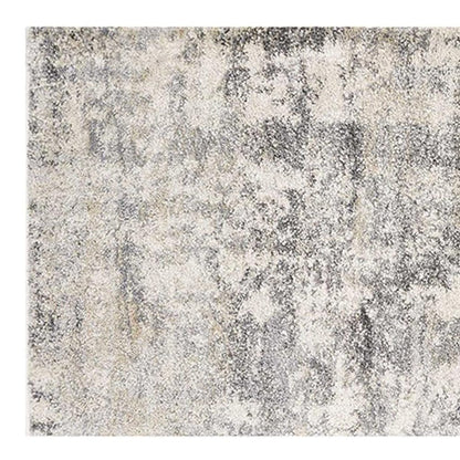 3' X 5' Gray And Tan Abstract Area Rug