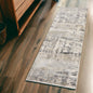 7' Natural Abstract Runner Rug