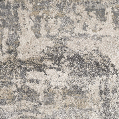 3' X 5' Gray And Tan Abstract Area Rug