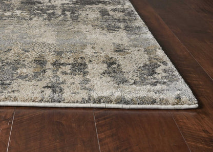 3' X 5' Gray And Tan Abstract Area Rug