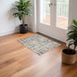 7' Natural Abstract Runner Rug