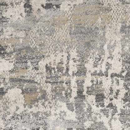 3' X 5' Gray And Tan Abstract Area Rug