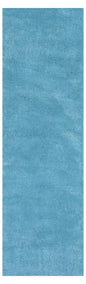 8' Blue Hand Woven Runner Rug