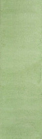7' Green Hand Woven Runner Rug