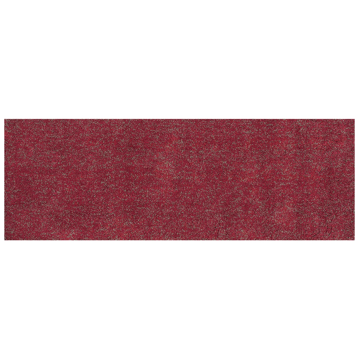 8' Red Heather Indoor Shag Runner Rug