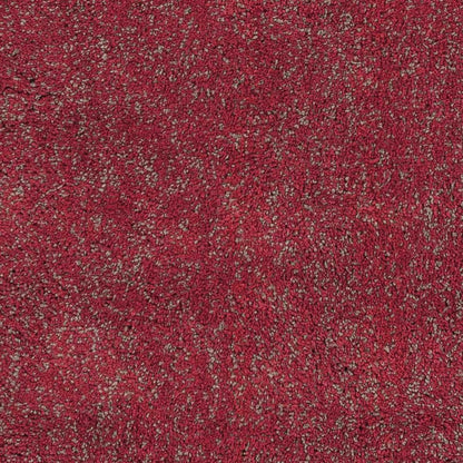 8' Red Shag Hand Woven Runner Rug