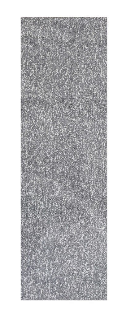 8' Gray Shag Hand Woven Runner Rug