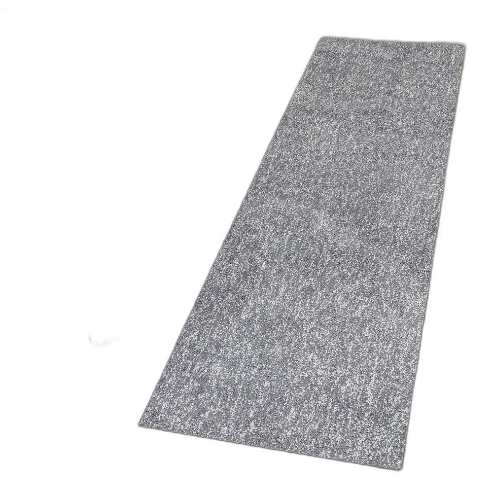 8' Gray Shag Hand Woven Runner Rug