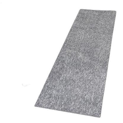 8' Gray Shag Hand Woven Runner Rug