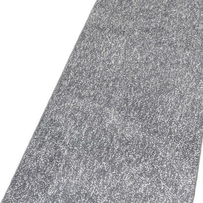 8' Gray Shag Hand Woven Runner Rug