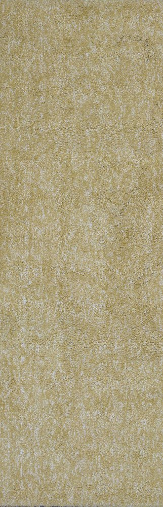3' X 5' Yellow Shag Hand Woven Area Rug
