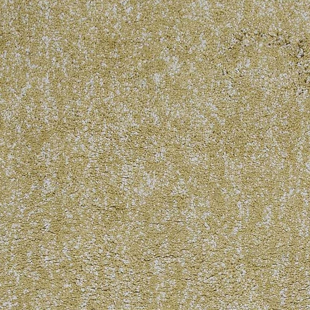 8' Yellow Shag Hand Woven Runner Rug