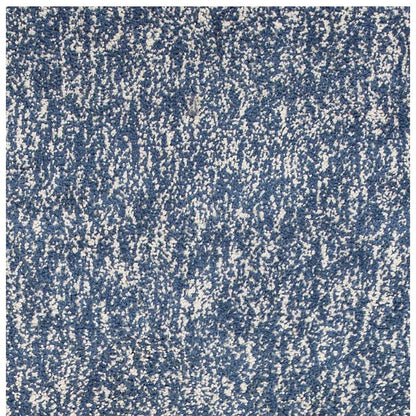 8' Indigo Or Ivory Heather Plain Runner Rug