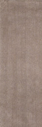 8' Beige Plain Runner Rug