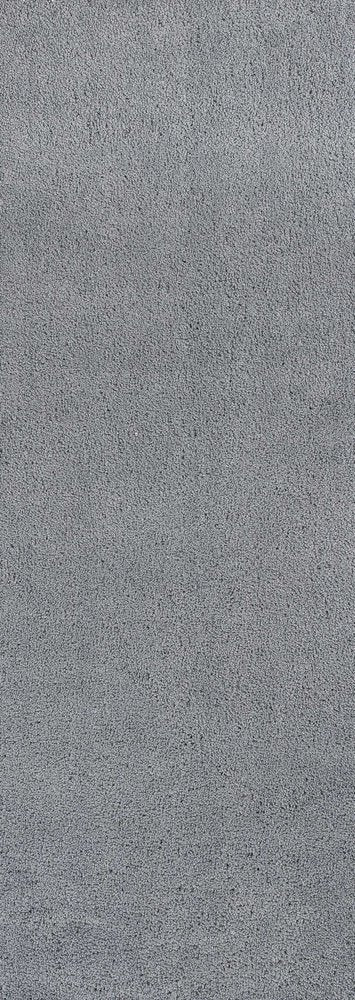 8' Gray Shag Hand Woven Runner Rug