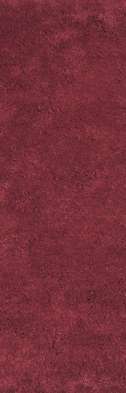 8' Red Plain Runner Rug