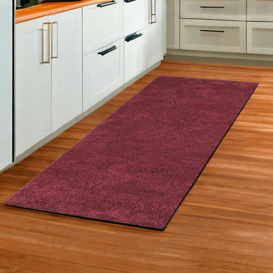 8' Red Plain Runner Rug