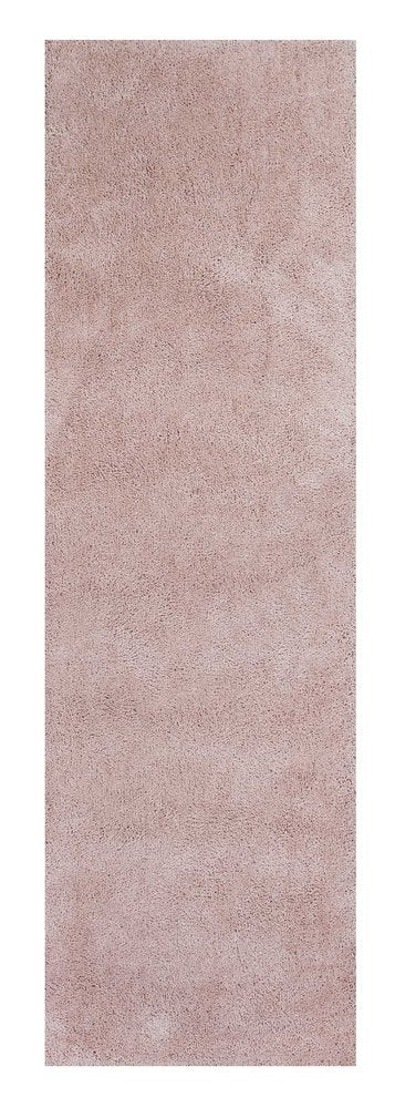 8' Pink Shag Hand Woven Runner Rug