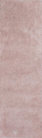 8' Pink Shag Hand Woven Runner Rug