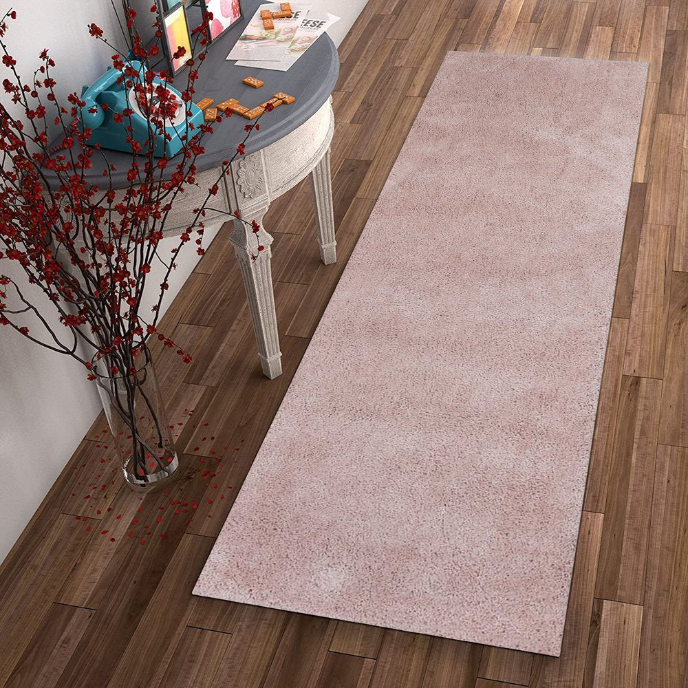 3' X 5' Pink Shag Hand Woven Area Rug