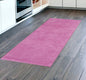 8' Hot Pink Plain Runner Rug