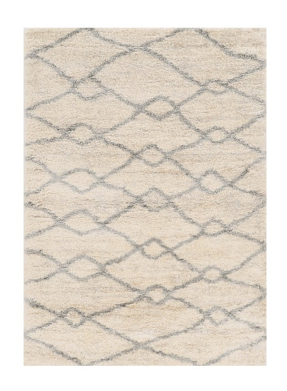 7' X 9' Gray and Ivory Area Rug