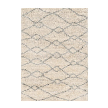 7' X 9' Gray And Ivory Chain Area Rug
