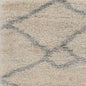 4' X 6' Ivory And Gray Chain Distressed Area Rug