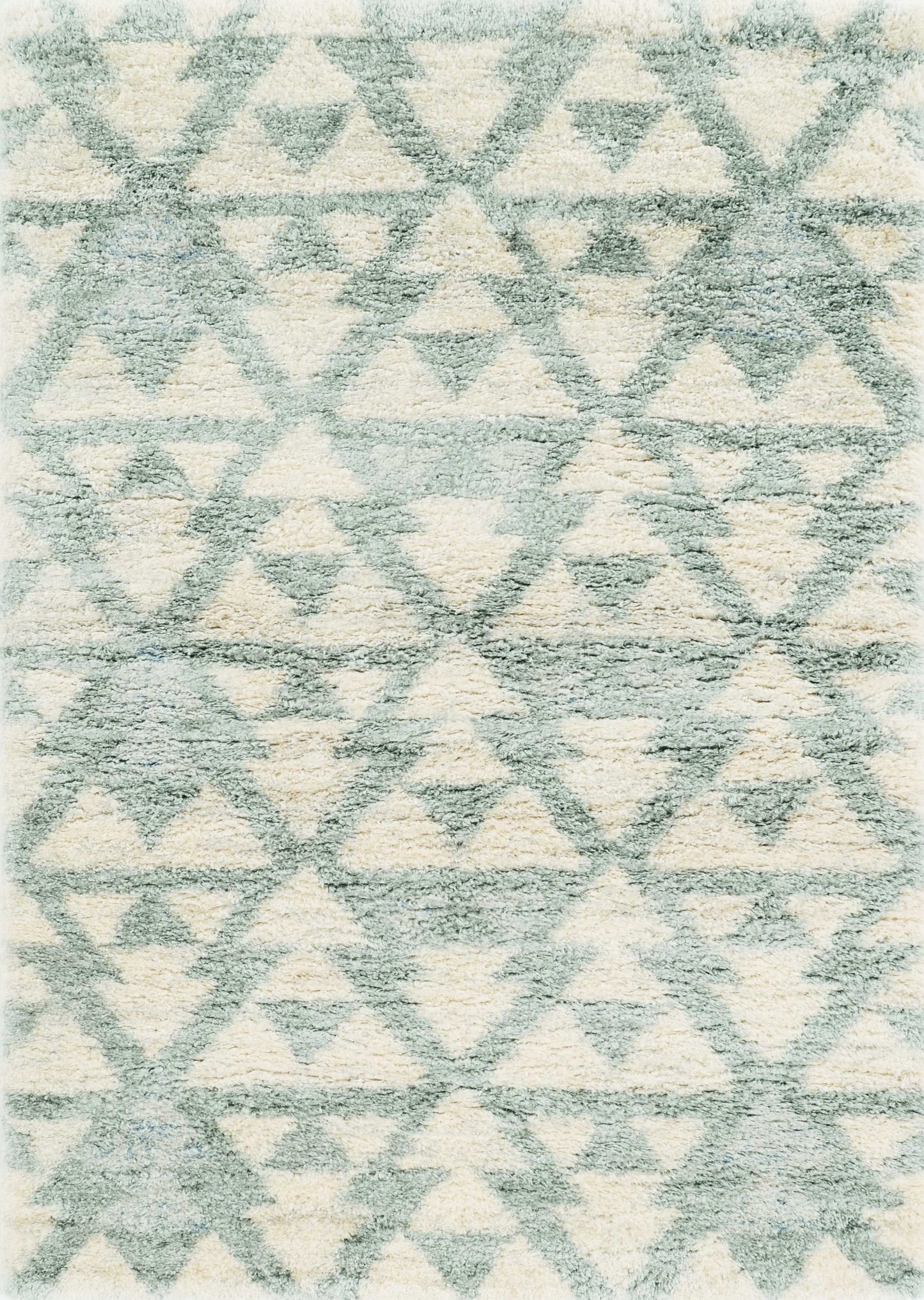 4' X 6' Ivory Or Grey Geometric Triangles Area Rug