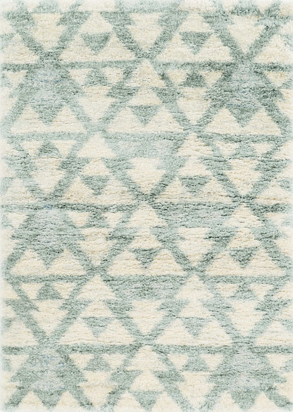 4' X 6' Ivory Or Grey Geometric Triangles Area Rug