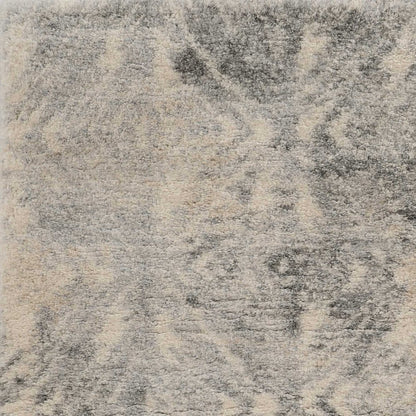 4' X 6' Gray And Ivory Diamond Area Rug