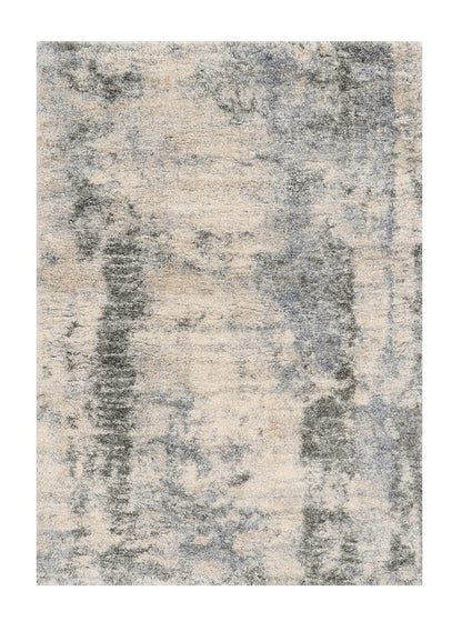 4' X 6' Ivory And Blue Area Rug