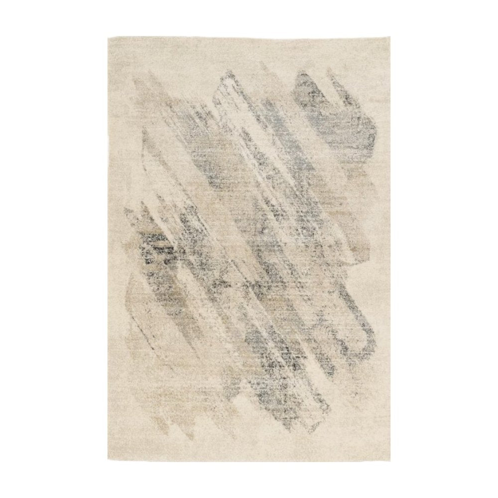 3' X 5' Gray And Ivory Abstract Distressed Area Rug