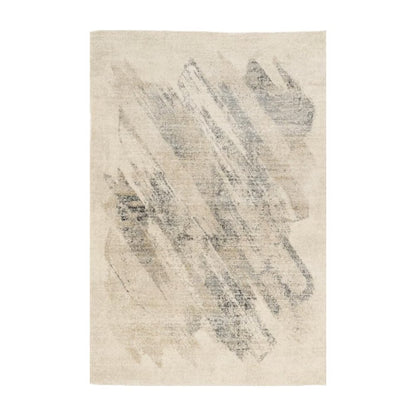 3' X 5' Gray And Ivory Abstract Distressed Area Rug