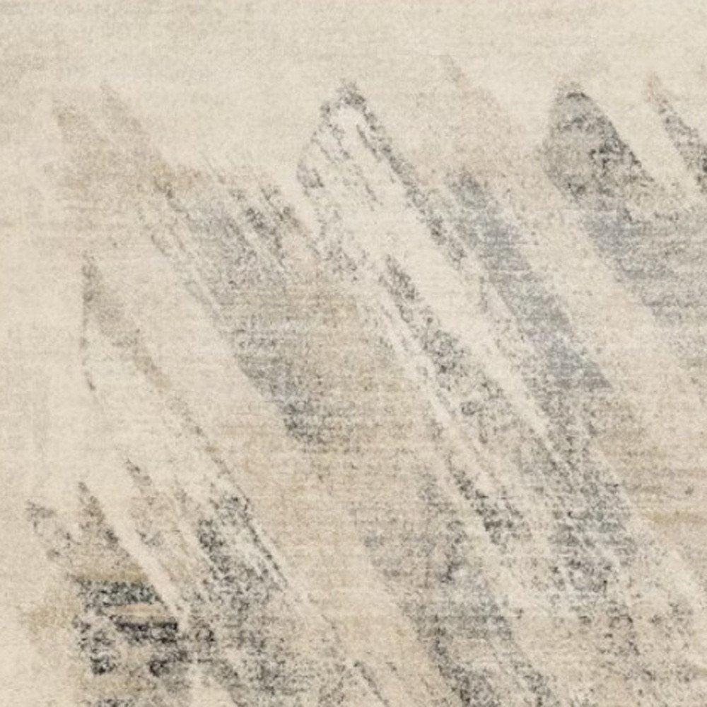 3' X 5' Gray And Ivory Abstract Distressed Area Rug