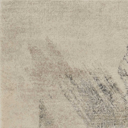3' X 5' Gray And Ivory Abstract Distressed Area Rug