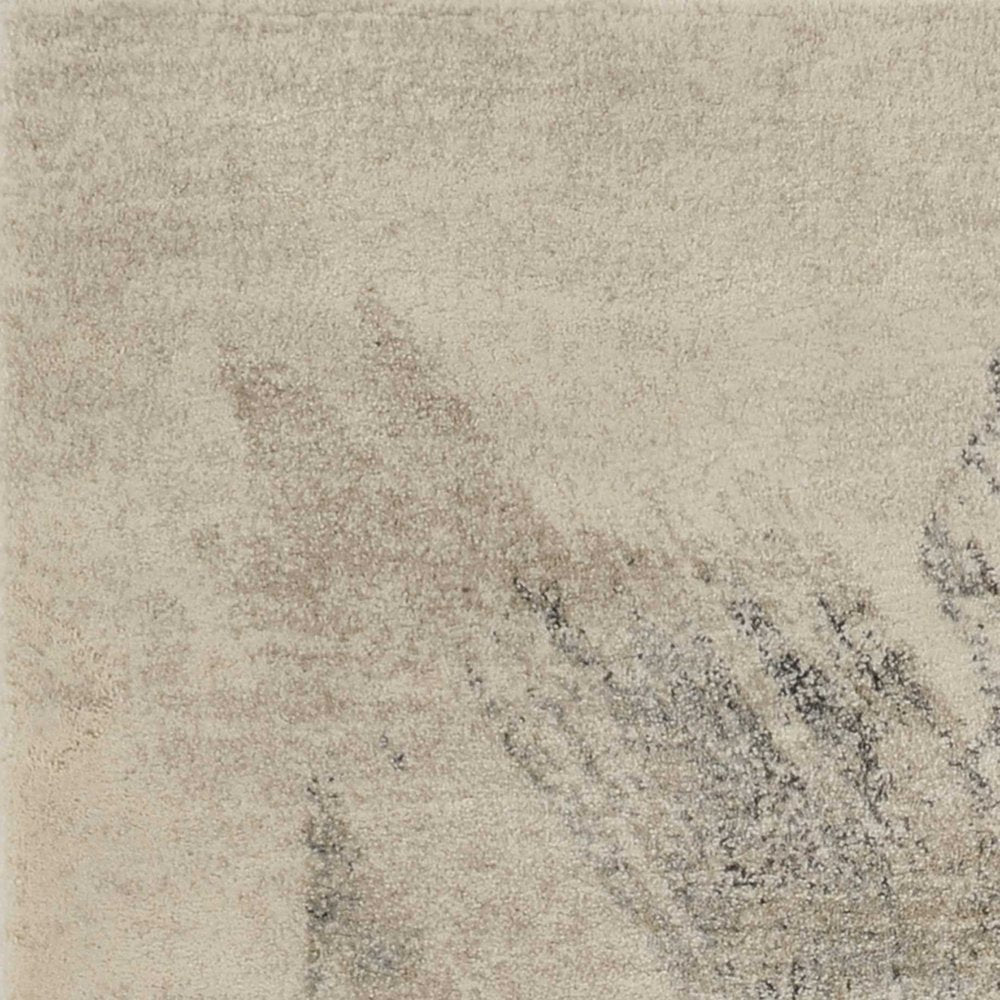 3' X 5' Gray And Ivory Abstract Distressed Area Rug